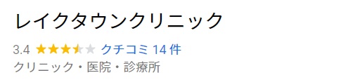 レイクタウンクリニック口コミ評判