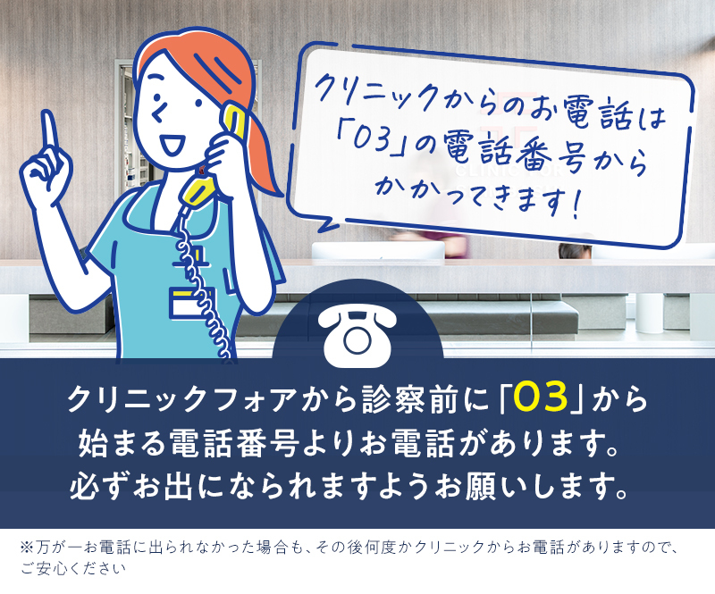 クリニックフォア電話番号